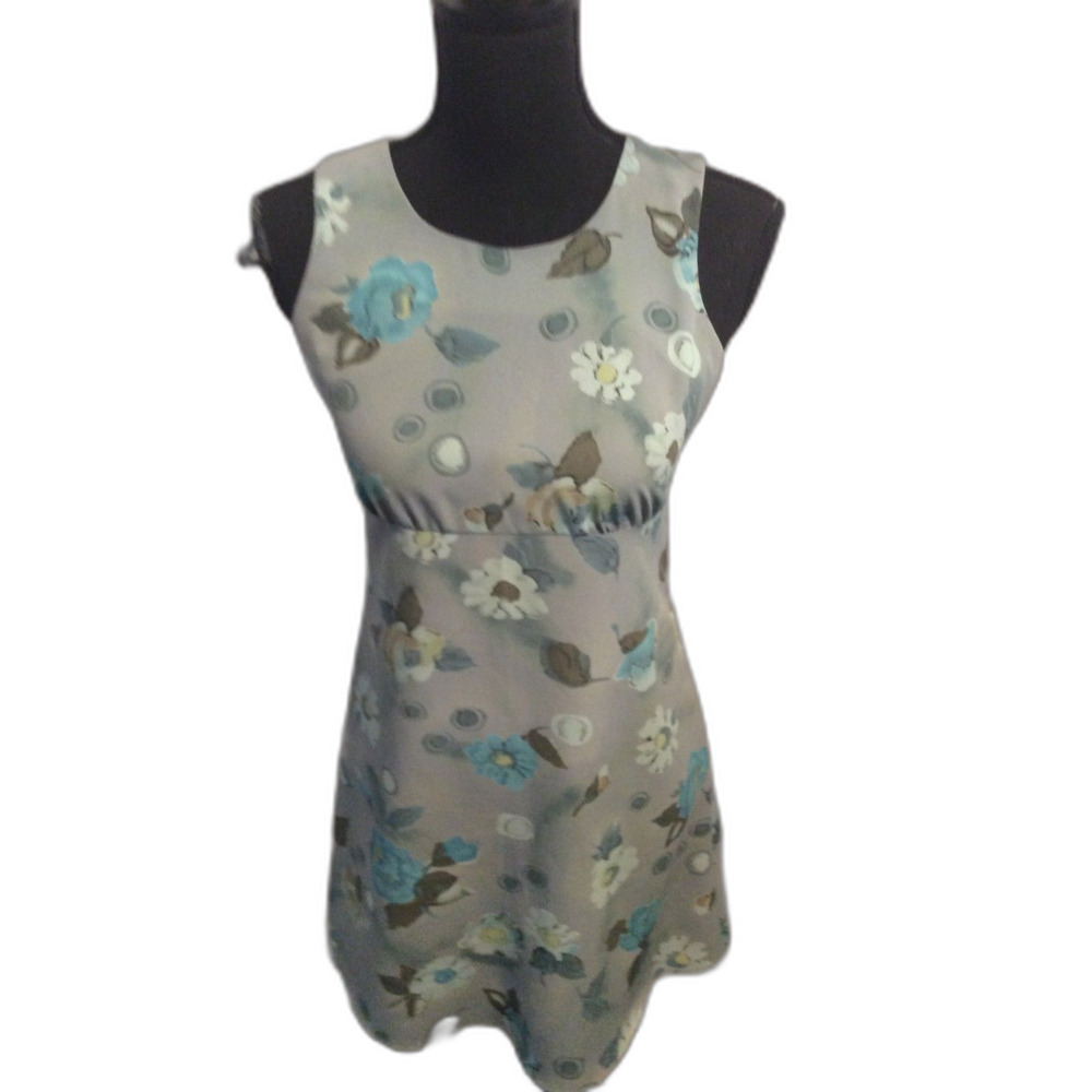 Vintage Byer Too California Sleeveless Floral Dress Y2K Romantic